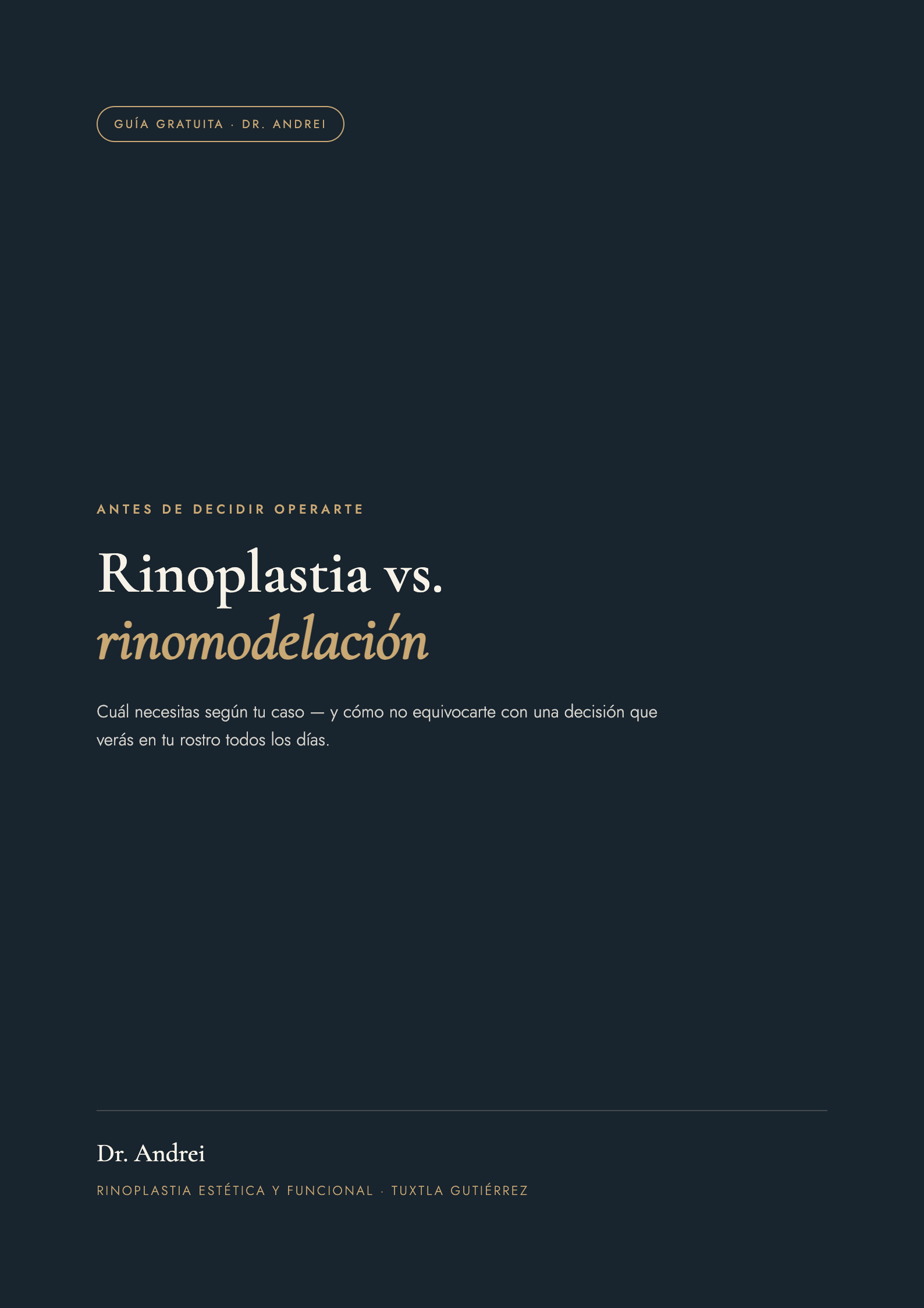 Guía gratuita: Rinoplastia vs. rinomodelación